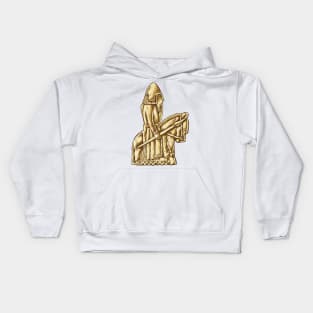 Daring Cavalier: The Lewis Chessmen Knight Design Kids Hoodie